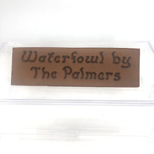 VTG Jim Palmer Waterfowl by the Palmers Carved Display Resin Plaque Sign 7.5