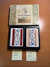 Vintage Heraclio Fournier 2 Deck Playing Cards & Box Gilbert  French Costumes picture