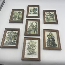 7 Vintage Framed Hummel Prints picture