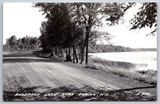 RPPC Road Along Anderson Lake Suring Wisconisn WI 1950 Cook Photo Postcard C16 picture