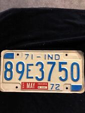Vintage 1971 Indiana License Plate picture