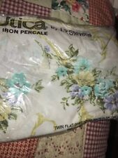 Vintage New Old Stock Twin Floral Flat Sheet Percale Bedding Linens picture