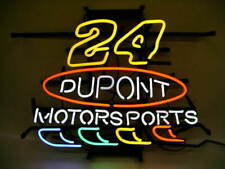 New #24 JEFF GORDON DUPONT Motor Sports Neon Sign 24x20 Lamp Poster Real Glass picture