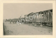 Photo Wk II Destroyed Railway Gun 8 x 8 picture