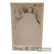 Antique Victorian Baby Cabinet Card Child Arvilla West 1896 Vandalia, MO picture