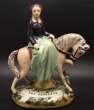 RARE Antique Staffordshire England Figurine The Princess on Horse picture