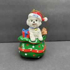 Danbury Mint Bichon Frise Christmas Ornament Bichon In Santa’s Toy Sack 2020 picture