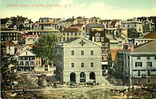 MARKET SQUARE IN 1844, PROVIDENCE, RHODE ISLAND, VINTAGE c 1915 POSTCARD  picture