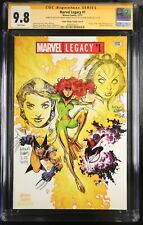 CGC  9.8 Marvel Legacy #1 Arthur Adams  remarked art sketch of Rogue & Storm picture