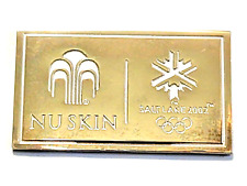 2002 Salt Lake City SLC Olympics Silver Nu Skin Hat Pin Lapel Pin Ltd Ed 12K picture
