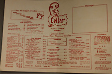 Vintage 1960s Restaurant Menu The cellar Geneseo Illinois picture
