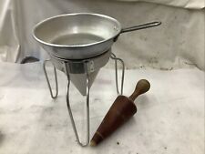 VINTAGE WEAR EVER  No. 462. ALUMINUM SIFTER RICER MASHER CONE STRAINER picture