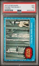 1977 TOPPS STAR WARS FACING THE DEADLY CHASM LUKE & LEIA #41 PSA 7 picture