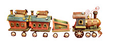 Wooden Train Wood Toys for Christmas Ornament, Wooden Mini Train Decoration picture