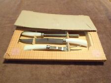 NOS FORGECRAFT 3 pc CARVING CUTLERY KNIFE FORK SHARPENING ROD SET W/BOX J4 picture