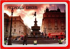 VINTAGE CONTINENTAL SIZE POSTCARD PICADILLY CIRCUS LONDON ENGLAND MAILED 1994 picture