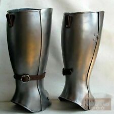 Medieval Pair Of Leg Greaves Knight Leg Armor Warrior Halloween LARP SCA picture