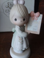  PRECIOUS MOMENTS TO A VERY SPECIAL MOM & DAD FIGURE Girl Holding Gift for them picture