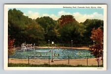 Elyria OH-Ohio, Cascade Park Swimming Pool, Antique Vintage Souvenir Postcard picture