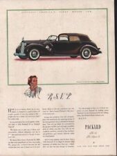 1938 PACKARD MOTOR CAR AUTOMOBILE LUXURY ENGINE RACE AD9134 picture