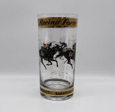 Vintage Culver Racing Form Highball Glass 22K Gold Trim picture