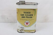 Vintage Texaco 1 Pint Car Cleaner and Polish Tin Can Gas Oil Collectable Rare picture