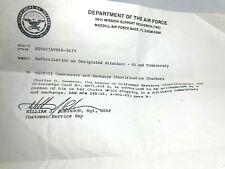 Vintage-MACDILL-Department Of The Air Force-Commissary Authorization Letter (P) picture