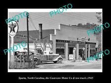 OLD LARGE HISTORIC PHOTO SPARTA NORTH CAROLINA CASTEVENS CHEVROLET GARAGE c1945 picture