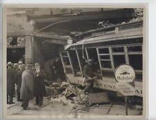 YONKERS NY ORIGINAL PHOTO TRAIN WRECK VINTAGE 8X10 INCH RAILROAD 1931 picture