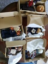 New Boyd's Collection Cozy Holiday Set Of 4 And Large Pooh Mohair Bear In Boxes picture