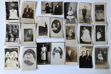 VINTAGE LOT OF 20 PEOPLE RPPC PHOTO POSTCARDS 1910s - 1940s picture