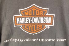 Harley Davidson Chrome Visa Promotional Shirt Fruit Of The Loom Men’s Size L picture