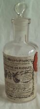 1840'S/50'S MEDICINE  BOTTLE / APOTHECARY / WITH LABEL & RED WAX SEAL RARE picture