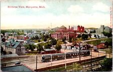 Birdseye View, MARQUETTE, Michigan Postcard - E.C. Kropp picture