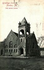 Vintage Postcard- Greetings from Pontiac, IL -First Baptist Church - Posted 1900 picture