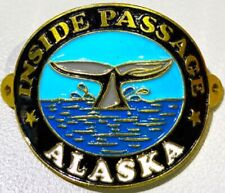 Alaska Hiking / Walking stick medallion w/ mount tacks INSIDE PASSAGE Whale Tail picture