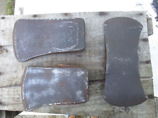 Vintage Axe Head Lot Plumb double & unmarked Single Bits As is Mod project? picture