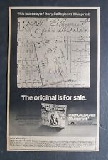 Rory Gallagher Blueprint Album & Tour Promo Print Advertisement Vintage 1973 picture