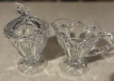 LENOX Butterfly Meadow Crystal Sugar Bowl Creamer Set Mint picture