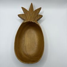 Vintage Blair Hawaii Monkey Pod Wood Hawaiian Pineapple Appetizer Pupus Bowl picture