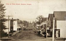 c1910 Postcard; Stayton OR Third Street Business Signs, Marion County, Posted picture
