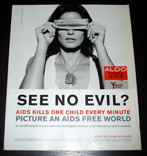 ALDO YOUTH AIDS Charity 1-Page Magazine Print Ad 2005 CINDY CRAWFORD picture