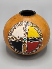 VTG Choctaw Oklahoma Gourd Art Signed and Hand Painted Catherine Nyman picture