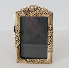 Miniature Ornate Gold Tone Picture Frame 2x3 picture