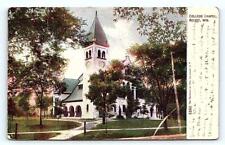 BELOIT, WI Wisconsin ~ COLLEGE CHAPEL 1910 Rock County Postcard picture