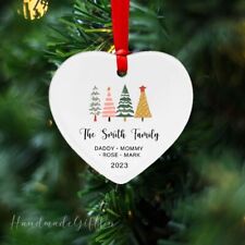 Personalized Family Christmas Ornament, Custom Family Name Ornament 2024, Family picture