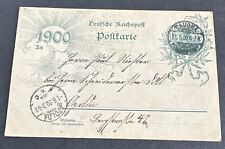 Postal Card: Postal History 1900 German Gov't  Deutsche Reichspost picture