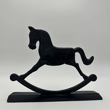 Rocking Horse Display Farmhouse Home Mancave Decor Metal Heavy 8 in Rustic picture