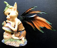 Vintage Original 2000's Resin 'Fairy Mushroom Snail' Figurine picture