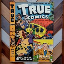 True Comics #65 (Parents Mag 1947) Louis Wolfe / SCOTLAND YARD / NY YANKEES picture